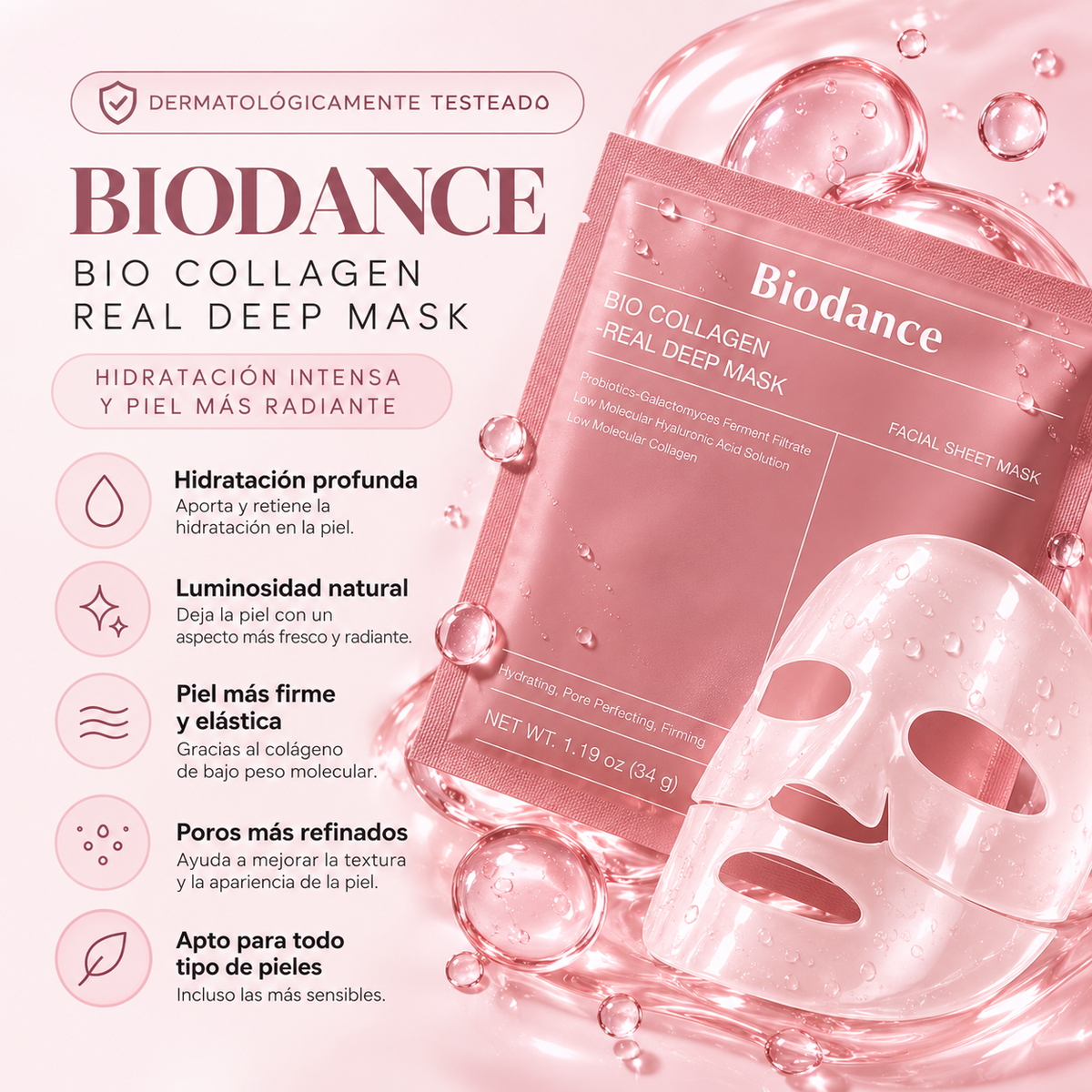 BIODANCE™ – Mascarilla Facial de Colágeno Profundo