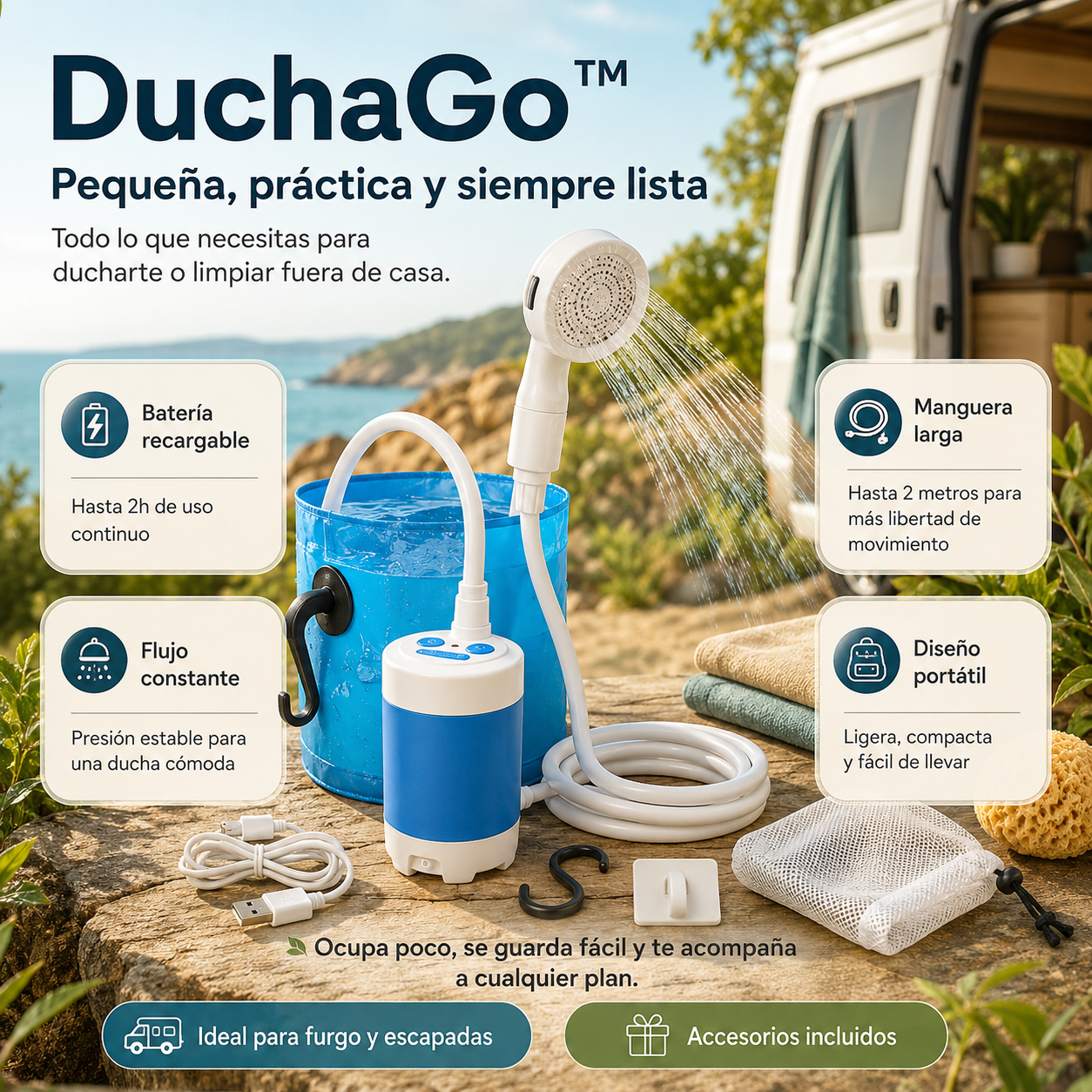 DuchaGo™ Ducha Portátil Premium
