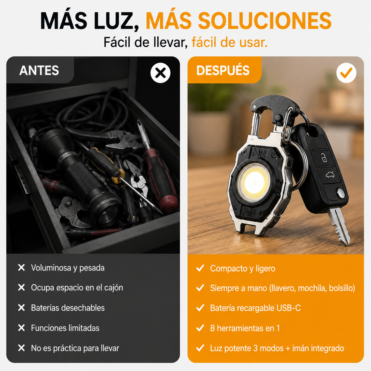 PocketPro™ – Linterna 8 en 1