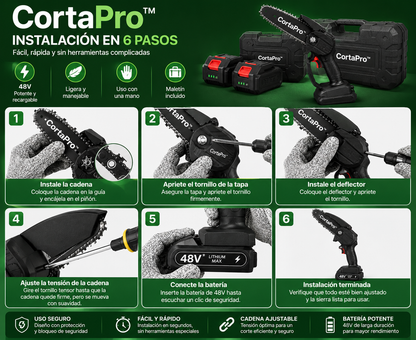 Motosierra Eléctrica 48V CortaPro™