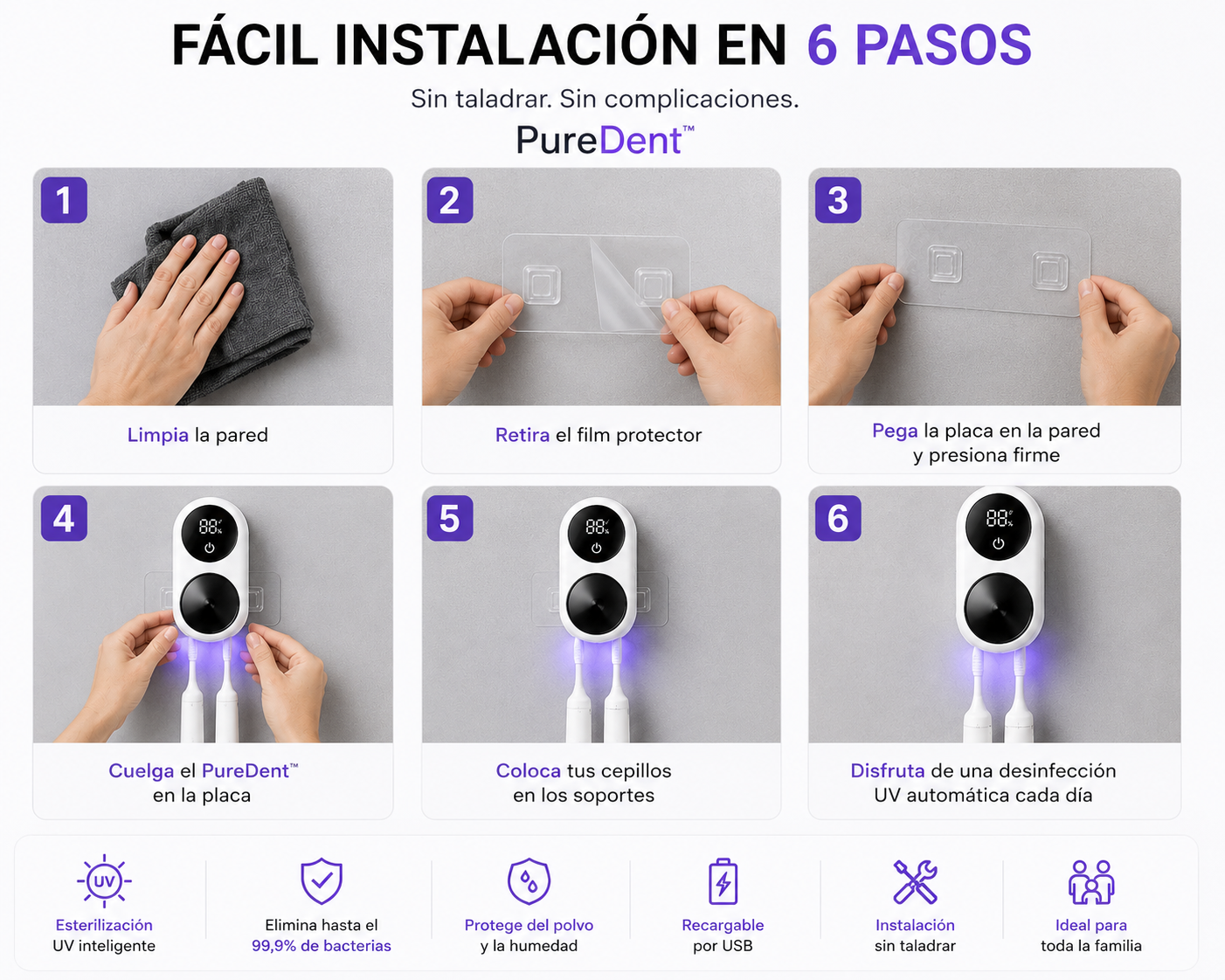 PureDent™ Esterilizador UV inteligente